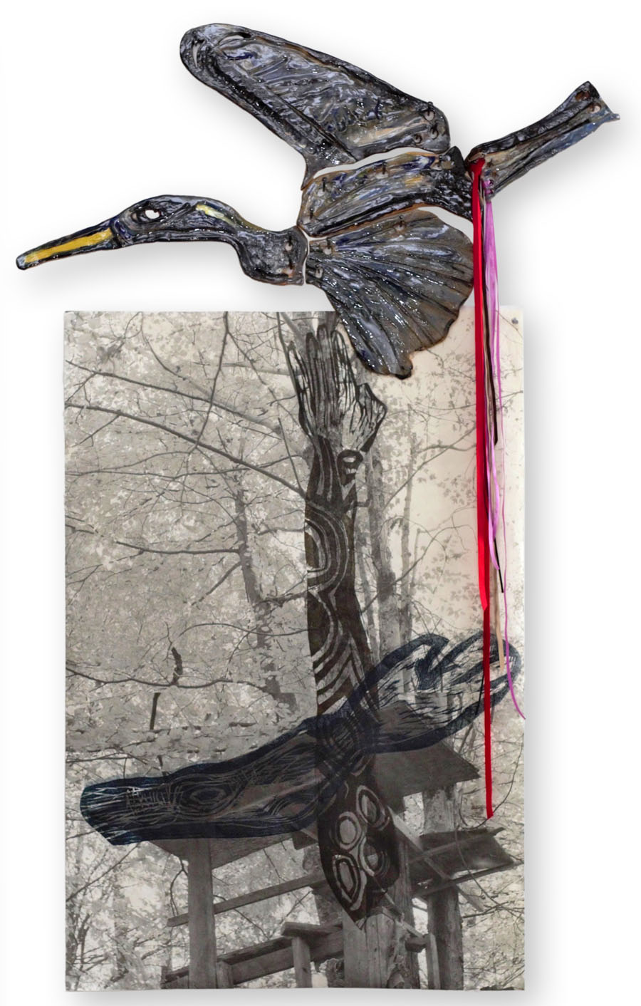 artwork with bird